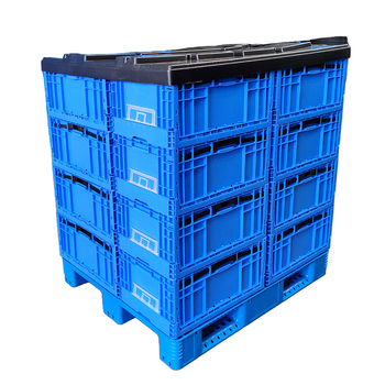 Cutie pliabilă din PP pentru piese auto – turnare prin injecție + asamblare, greutate 2115 g, grosime pereți 2.0 mm, capacitate de încărcare 20 kg