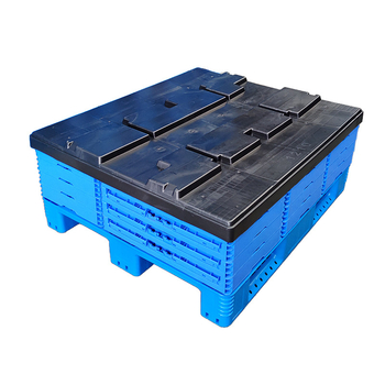 Cutie pliabilă din PP pentru piese auto – turnare prin injecție + asamblare, greutate 2115 g, grosime pereți 2.0 mm, capacitate de încărcare 20 kg