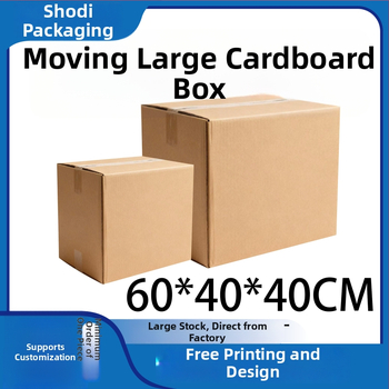 päťvrstvová posilnená sťahovacia krabica, vlnitý kartón, hrúbka 6–7 mm, obyčajná plochá krabica, 1180 g, pre sťahovanie a logistické balenie