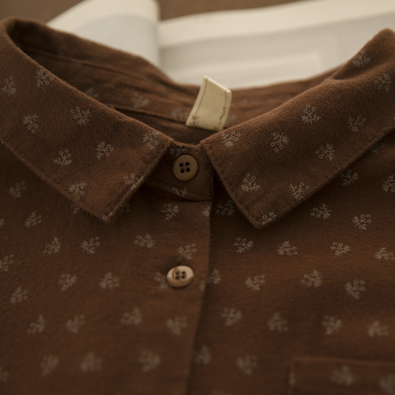 Ženska košulja od pamuka s polo ovratnikom, dugi rukavi, patchwork i književno-retro stil, 95% pamuk