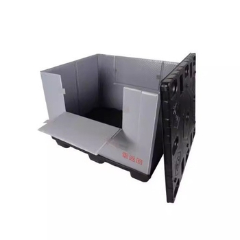 Cutie pliabilă din PP pentru piese auto, cu capac superior și inferior; dimensiuni interioare/exterioare personalizabile; impermeabilă, cu înaltă rezistență și bună durabilitate.