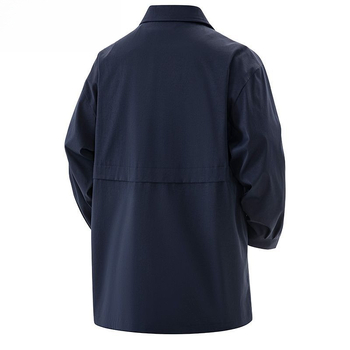 Geacă windbreaker, lungime medie, guler înălțat, închidere cu nasturi, material subțire modal