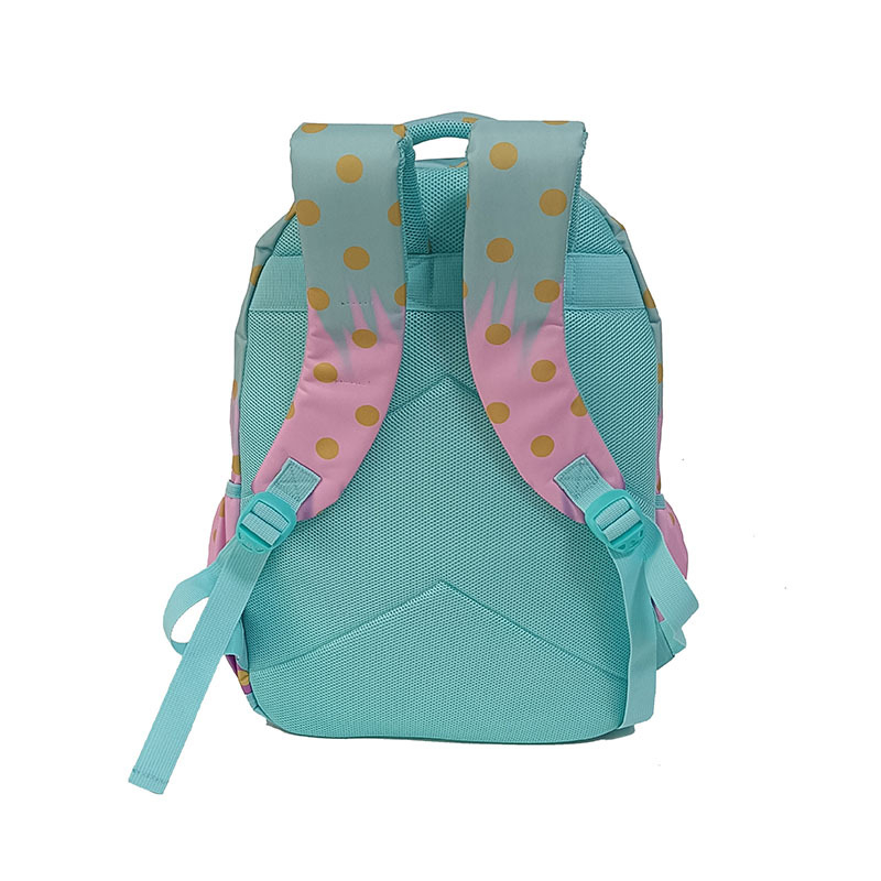 Sellő mintájú iskolai hátizsák gyerekeknek – gerincvédő, nagy kapacitású, háromrészes készlet, levegő párnás vállpántok, Oxford anyag