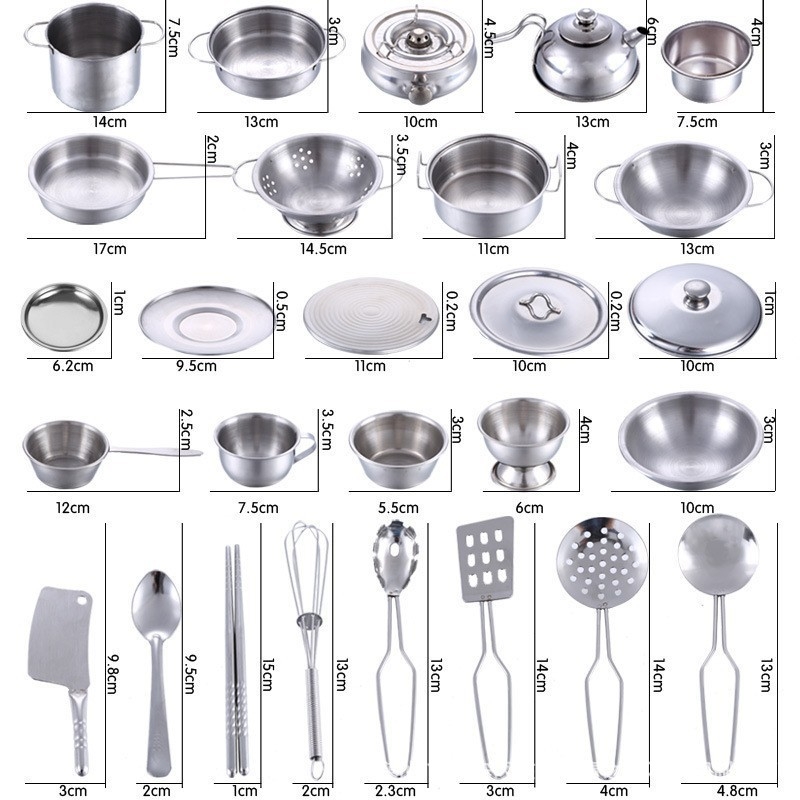 Set kuhinje za igru – nehrđajući čelik, za djecu 7–14 godina, unisex, Hands-on interaktivna igra