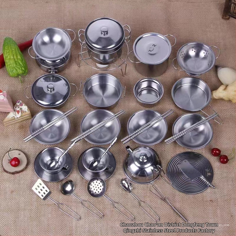 Simulačný kuchynský set – Nerezová oceľ, pre deti 7–14 rokov, unisex, Hands-on interaktívna hra