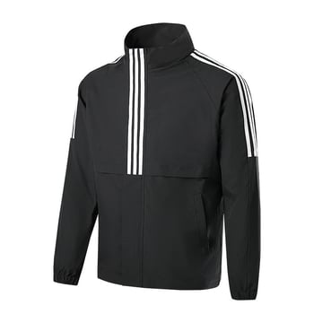 Muška windbreaker jakna u korejskom stilu, slobodan kroj, zatvarač, tiskani uzorak, vanjski materijal poliesterska smjesa, podstava pamuka