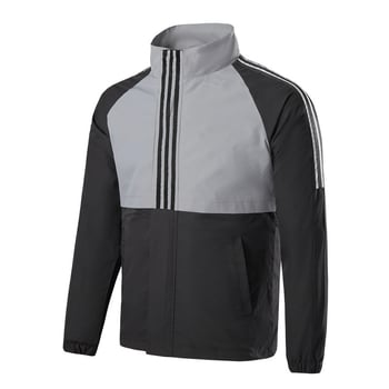 Muška windbreaker jakna u korejskom stilu, slobodan kroj, zatvarač, tiskani uzorak, vanjski materijal poliesterska smjesa, podstava pamuka