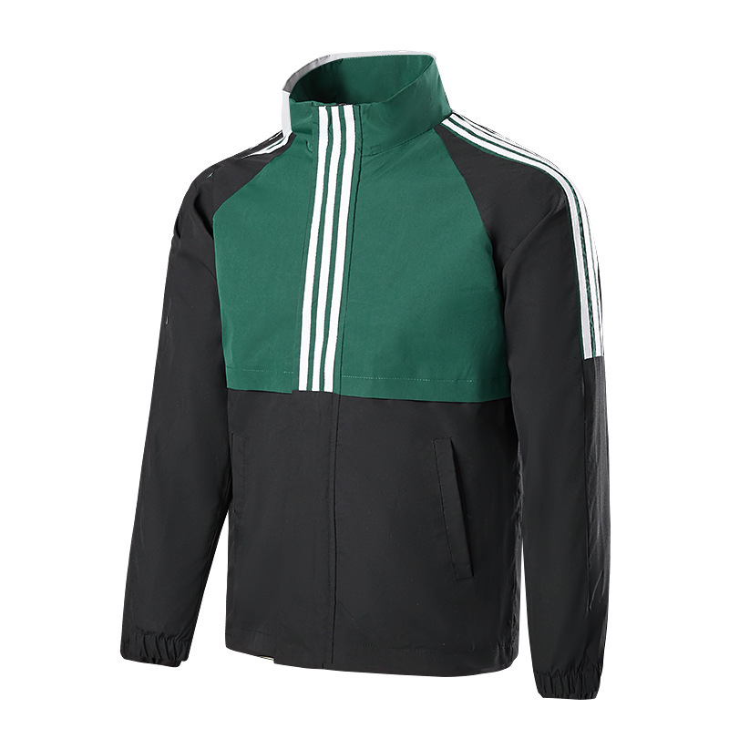 Muška windbreaker jakna u korejskom stilu, slobodan kroj, zatvarač, tiskani uzorak, vanjski materijal poliesterska smjesa, podstava pamuka