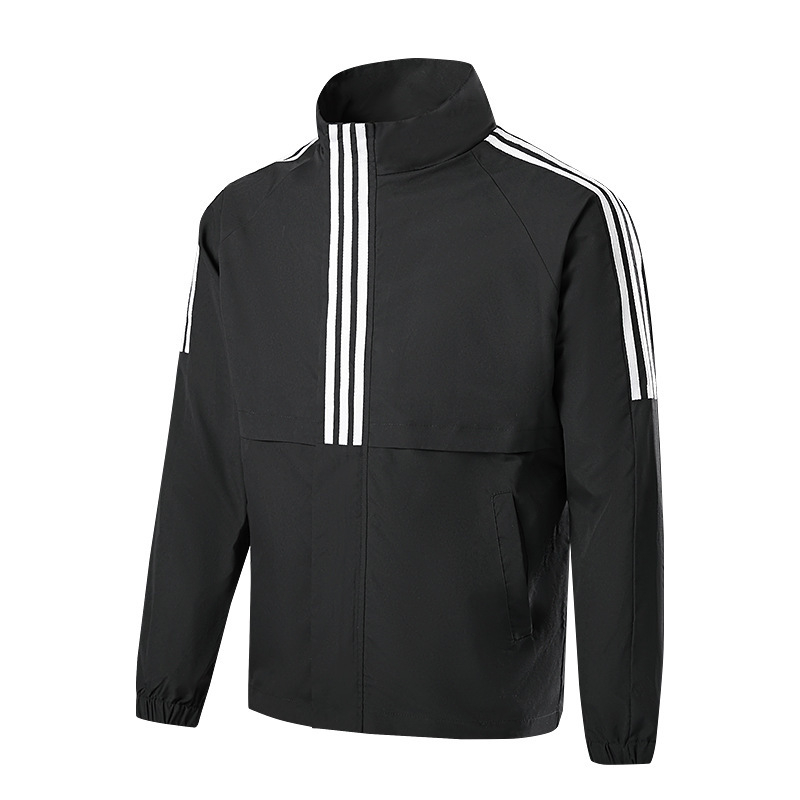 Muška windbreaker jakna u korejskom stilu, slobodan kroj, zatvarač, tiskani uzorak, vanjski materijal poliesterska smjesa, podstava pamuka