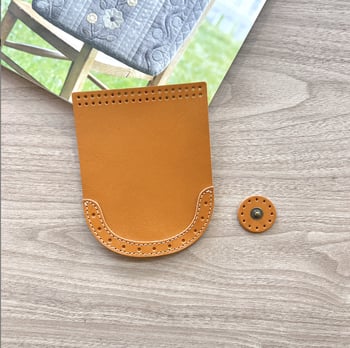 Ručna izrada kožne navlake za torbu s Lu vezom i patchworkom, dodatak za torbu, zimsko izdanje 2024