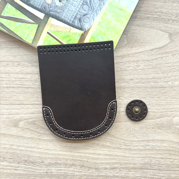 Ručna izrada kožne navlake za torbu s Lu vezom i patchworkom, dodatak za torbu, zimsko izdanje 2024