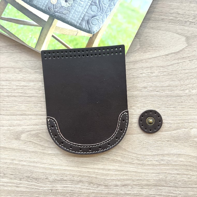 Ručna izrada kožne navlake za torbu s Lu vezom i patchworkom, dodatak za torbu, zimsko izdanje 2024