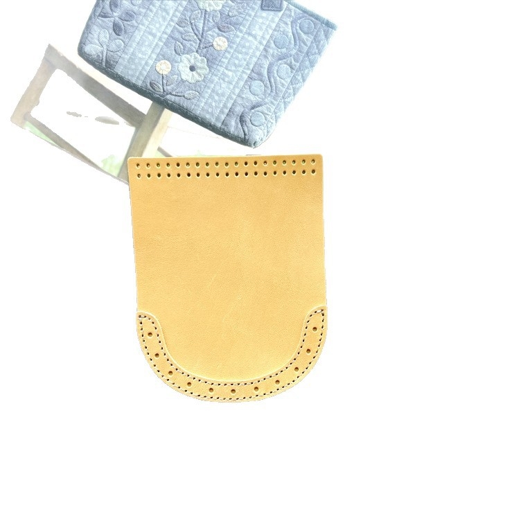 Ručna izrada kožne navlake za torbu s Lu vezom i patchworkom, dodatak za torbu, zimsko izdanje 2024