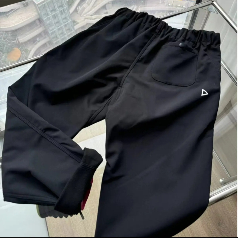 Unisex casual radne hlače — ravni kroj, lagani materijal, srednji pojas, zip zatvarač, poliester