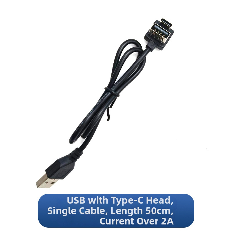 USB nabíjací kábel na batožinu s dvojitým výstupom, cestovný predĺžovací kábel