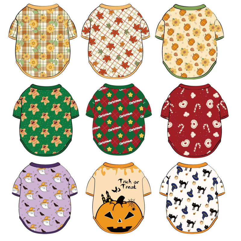 Кучешки суитшърт - Casual стил, полиестер, облекло за домашни любимци за зимата и есента