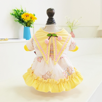 Пола за домашни любимци в стил принцеса, принтована памучна тъкан и подплата от велур — FUN OF PETS