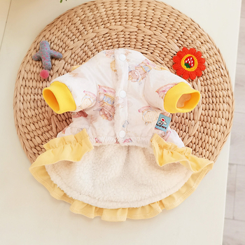 Пола за домашни любимци в стил принцеса, принтована памучна тъкан и подплата от велур — FUN OF PETS