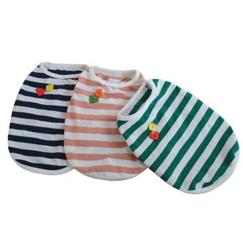 Памучен потник за домашни любимци в райета, ежедневен стил, марка Hippo friend, дишаща тъкан