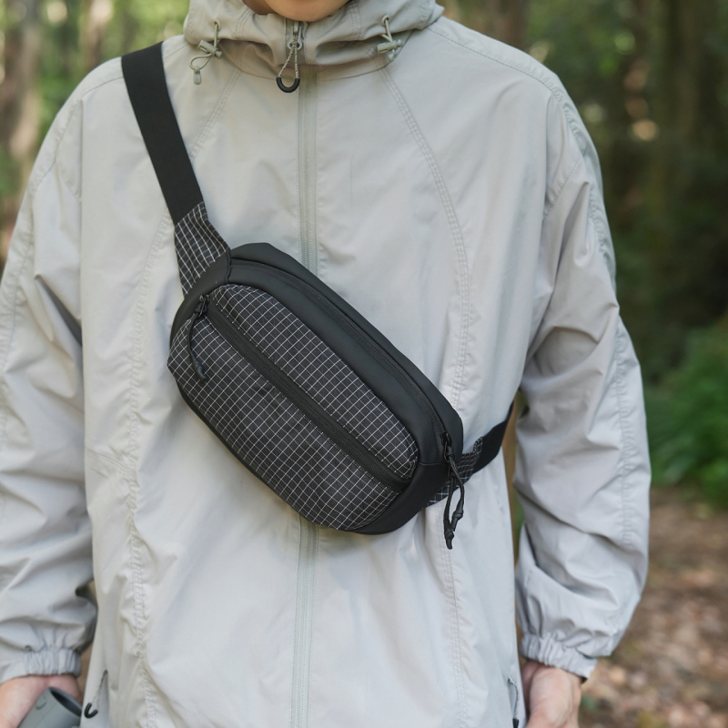 Мъжка презрамкова чанта за гърдите от нейлон, ултралека, дишаща и издръжлива за пътуване