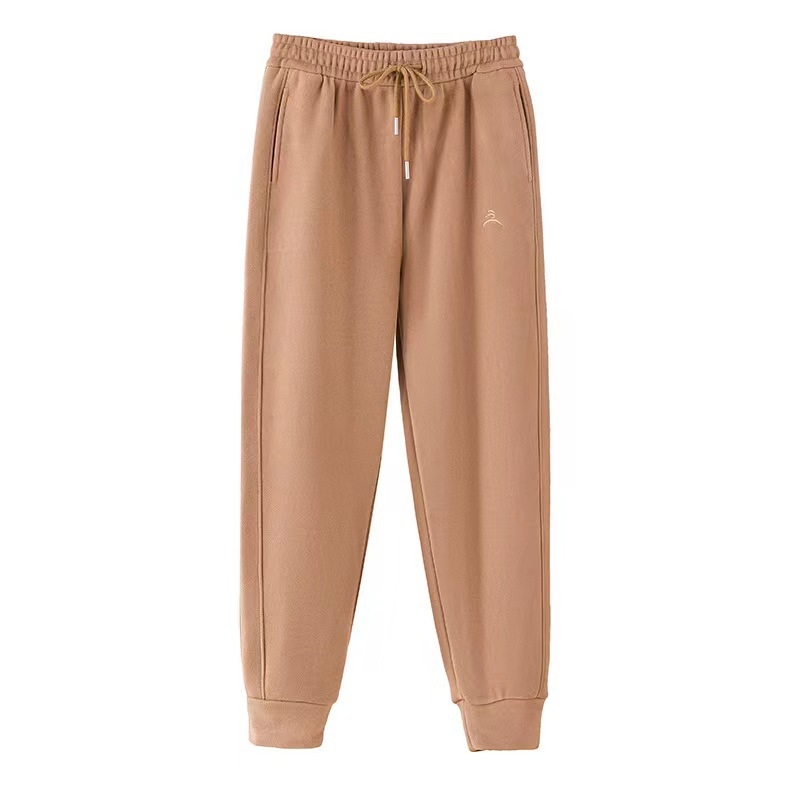 Дамски ветроустойчиви панталони с прави крачоли, корейски стил, дебела полиестер-еластанова смес, талия със средна височина, за есен и зима