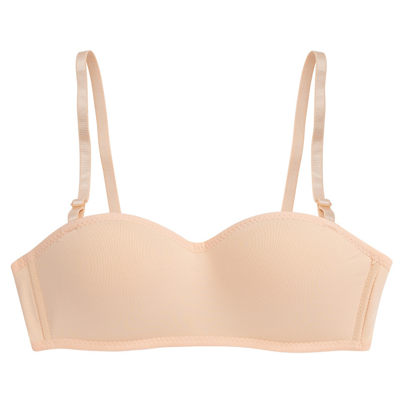 Без презрамки бандеу бюстгальтер, Push-Up, тънки чашки, найлонова материя, безшевен и дишащ дизайн