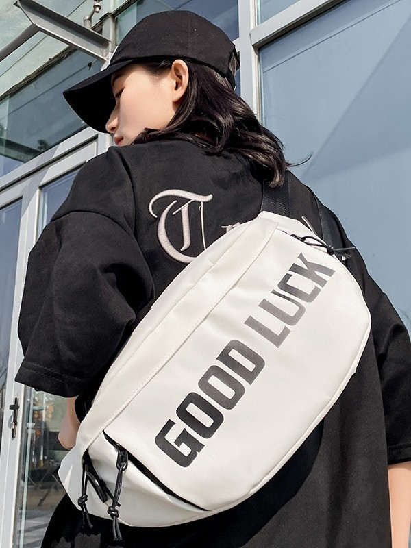 Спортна поясна чанта от Oxford плат, водоустойчива и ултра лека, унисекс за спорт на открито, урбан минимализъм с надписи, подплата полиестер