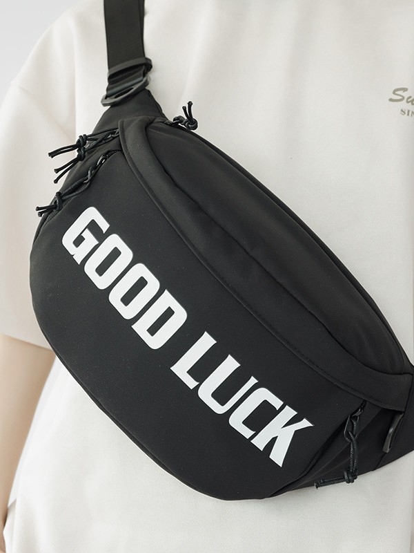 Спортна поясна чанта от Oxford плат, водоустойчива и ултра лека, унисекс за спорт на открито, урбан минимализъм с надписи, подплата полиестер