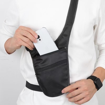 Putna torbica za pas – unisex, protiv krađe, RFID zaštita, vodootporna, ultra-tanka, za trčanje