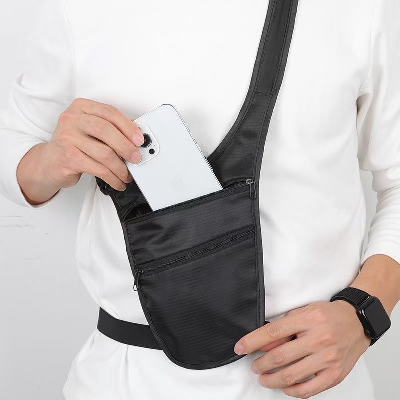 Putna torbica za pas – unisex, protiv krađe, RFID zaštita, vodootporna, ultra-tanka, za trčanje
