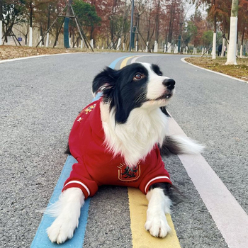 Blagdenski džemper za pse za srednje i velike pasmine, s flecom za jesen-zimu, pogodan za Zlatni retriver, Crveni labrador i Njemački ovčar.