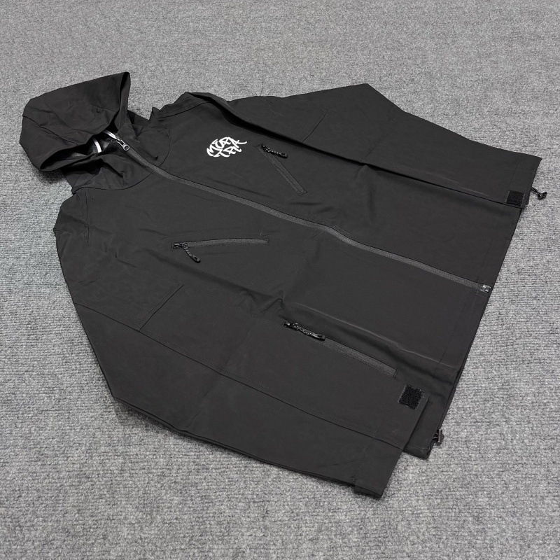 Syna World američki ulični windbreaker jakna s izvezenim slovima, proljeće–jesen, zatvarač, opuštena silueta, unisex
