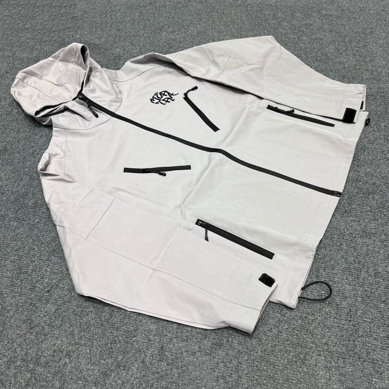 Syna World američki ulični windbreaker jakna s izvezenim slovima, proljeće–jesen, zatvarač, opuštena silueta, unisex