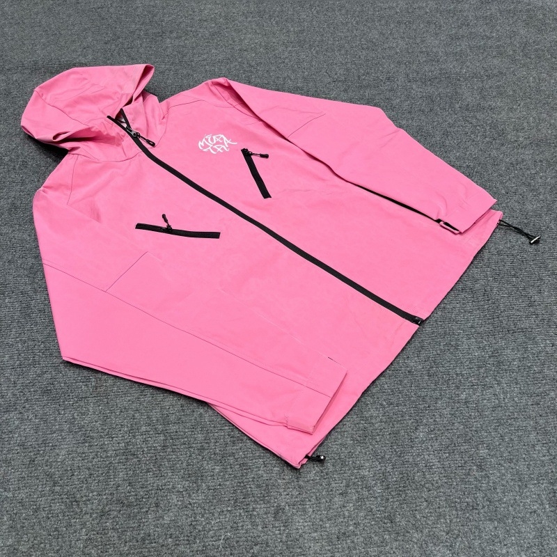 Syna World američki ulični windbreaker jakna s izvezenim slovima, proljeće–jesen, zatvarač, opuštena silueta, unisex