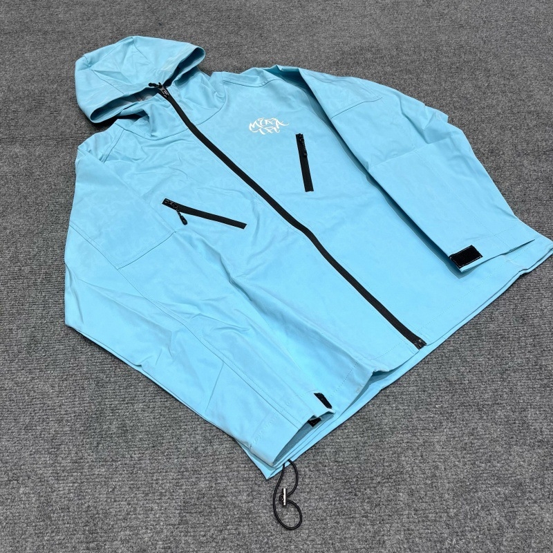 Syna World američki ulični windbreaker jakna s izvezenim slovima, proljeće–jesen, zatvarač, opuštena silueta, unisex