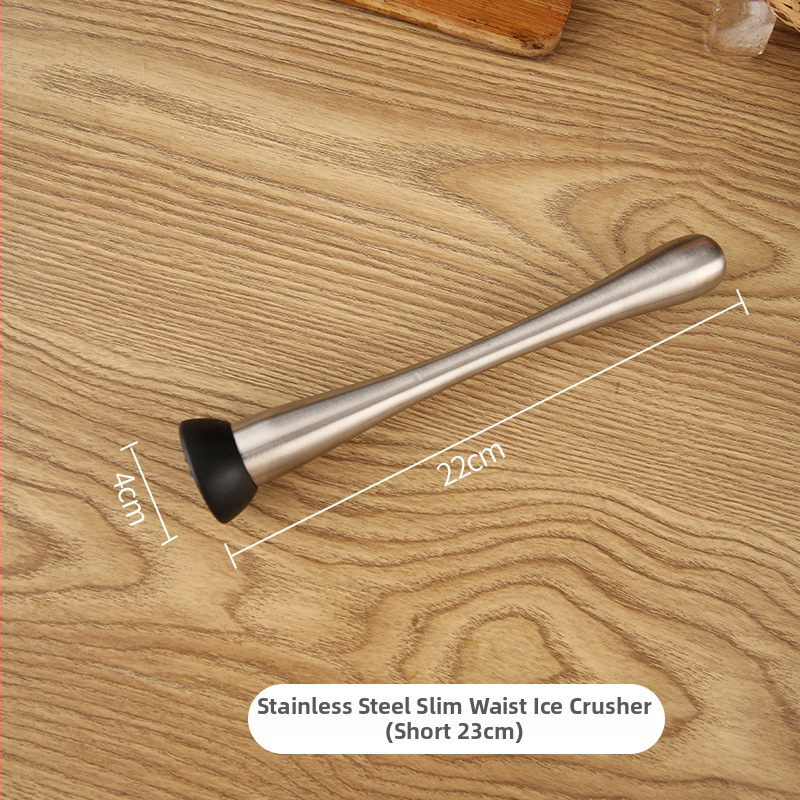 Sada kladív na ľad pre koktaily – rukoväť z nehrdzavejúcej ocele, PC kladivo a PP citrónové kladivo, 2 diely