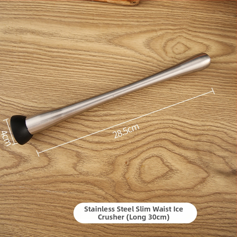 Sada kladív na ľad pre koktaily – rukoväť z nehrdzavejúcej ocele, PC kladivo a PP citrónové kladivo, 2 diely