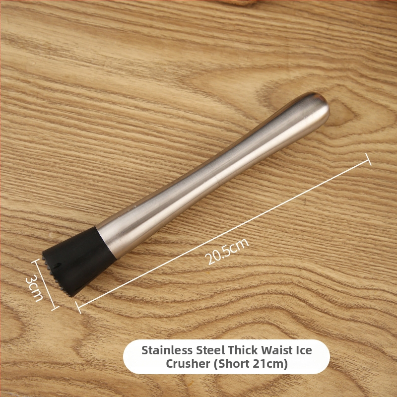 Sada kladív na ľad pre koktaily – rukoväť z nehrdzavejúcej ocele, PC kladivo a PP citrónové kladivo, 2 diely