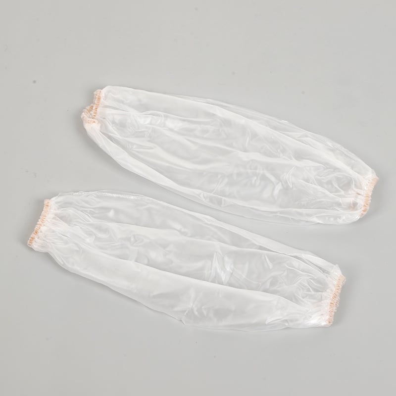 PVC áttetsző ujjvédők, vastagított kivitelben, vízálló és olajálló, konyhai és éttermi használatra.