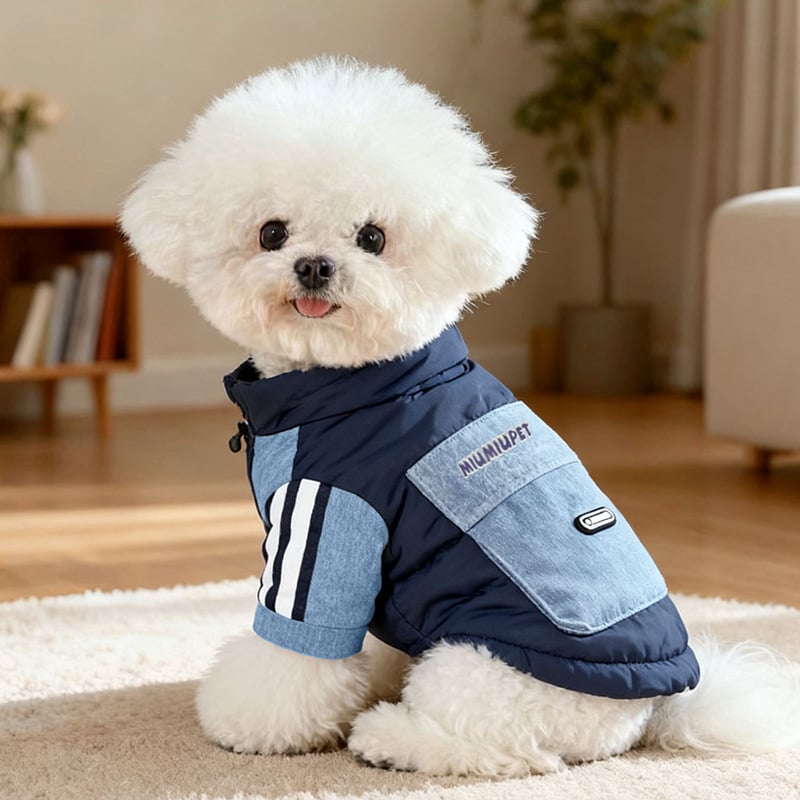 Zimski kaput za pse od akrilne vlaknine, za male pse (Yorkshire Terrier, Mini Schnauzer), dizajniran za šetnje uz uzicu