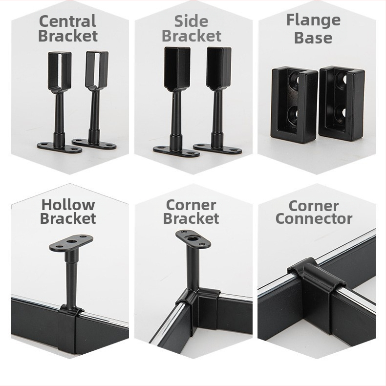 Šipka za vešanje u garderobi | Materijal: cinkova legura | Model: 011 | Površina: mat aluminijski premaz | Stil: moderni minimalizam