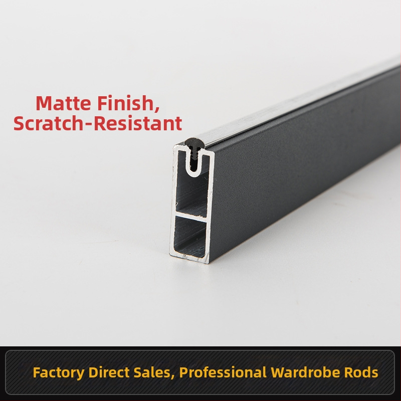 Šipka za vešanje u garderobi | Materijal: cinkova legura | Model: 011 | Površina: mat aluminijski premaz | Stil: moderni minimalizam