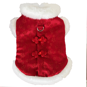 Unisex vest za kućne ljubimce od poliestera s kineskim stilom izšivanjem za zimu/jesen – SKU AL1003111838816