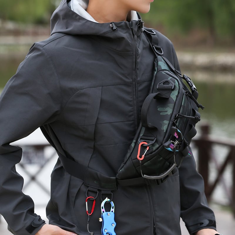 Passerby King Unisex sportska pojas-tašna - Membranski materijal, Smanjenje opterećenja, Prugasti uzorak