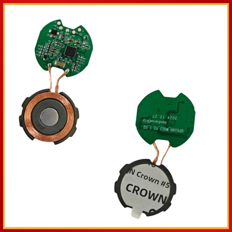 PCBA pre hodinky bezdrôtové nabíjanie, model YD0233, magnetické upnutie riešenie, 9 A / 2 V vstup, Kapacita 1000