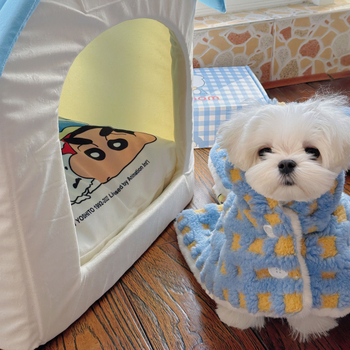 Topla teddy fleece pelerina za male pse i mačke, set pidžama i ogrtač, odjeća za štenad Bichon Frisé i mačiće, kućni pokrivač