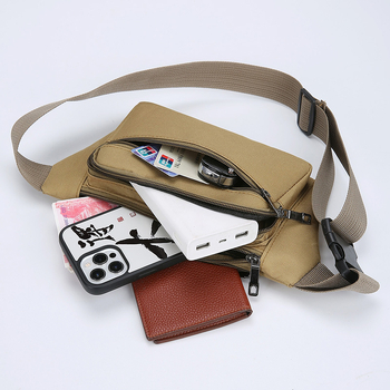 Muška torbica za pojas (Oxford platno; zatvarač; džep sa zatvaračem; horizontalni kvadratni oblik)