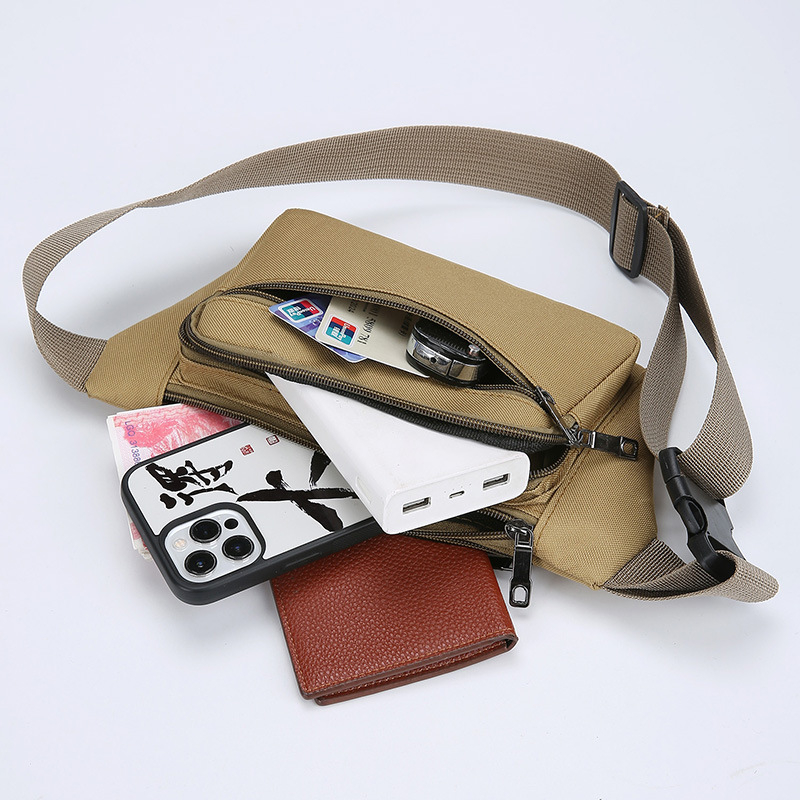 Muška torbica za pojas (Oxford platno; zatvarač; džep sa zatvaračem; horizontalni kvadratni oblik)