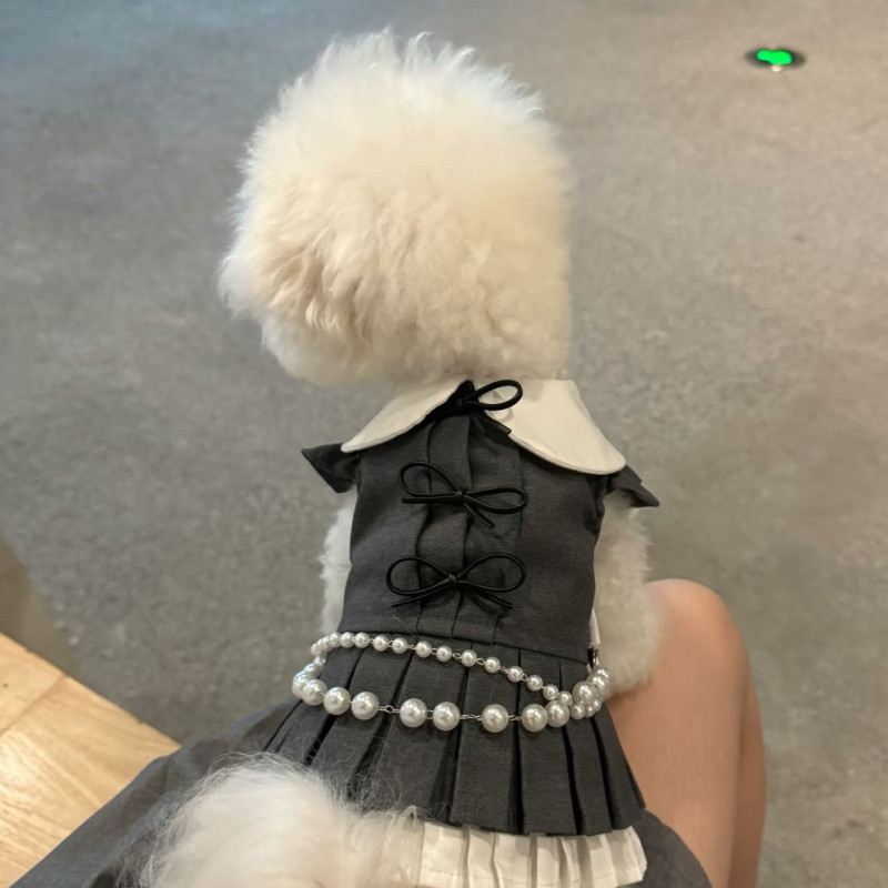 Strange Pet: JK plisirana suknja za kućne ljubimce, korejski stil, stil princeze, poliester