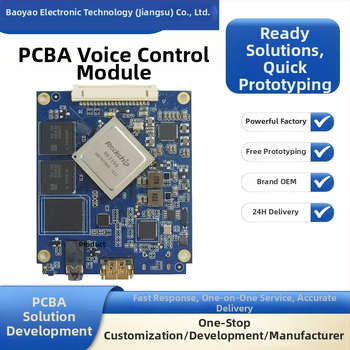 Inteligentný riadiaci modul pre rozpoznávanie hlasu PCBA – hlavná riadiaca doska a vývojové riešenie s elektronickým schématickým dizajnom | Značka Baoyao Electronics | Kapacita: Obráťte sa na zákaznícky servis